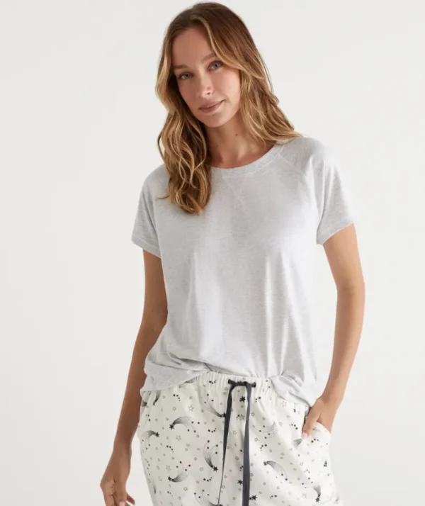 Sussan Australian Cotton Contrast Trim Pyjama Top-Women Pyjama Tops