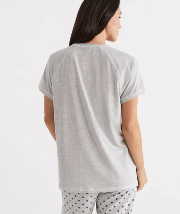 Sussan Australian Cotton Contrast Pyjama Top-Women Pyjama Tops