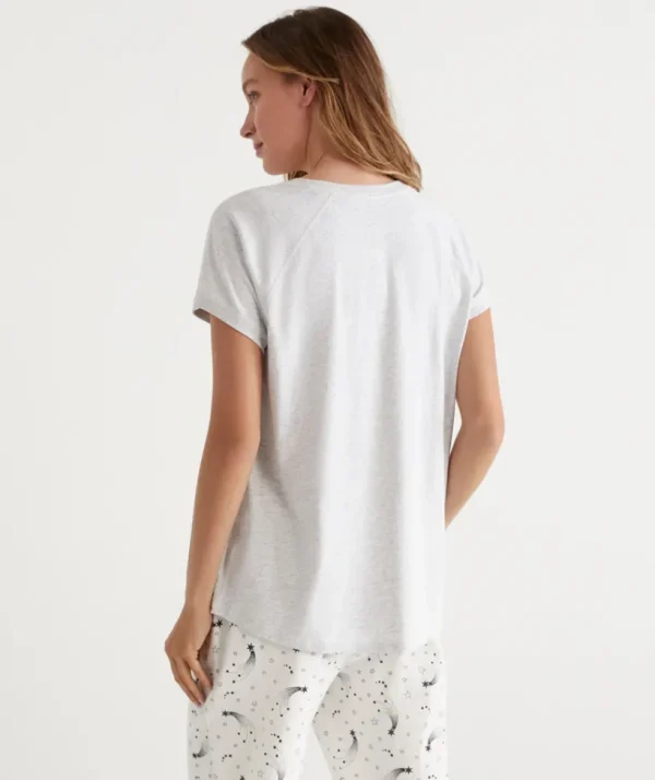 Sussan Australian Cotton Contrast Trim Pyjama Top-Women Pyjama Tops