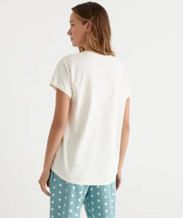 Sussan Australian Cotton Contrast Trim Pyjama Top-Women Pyjama Tops