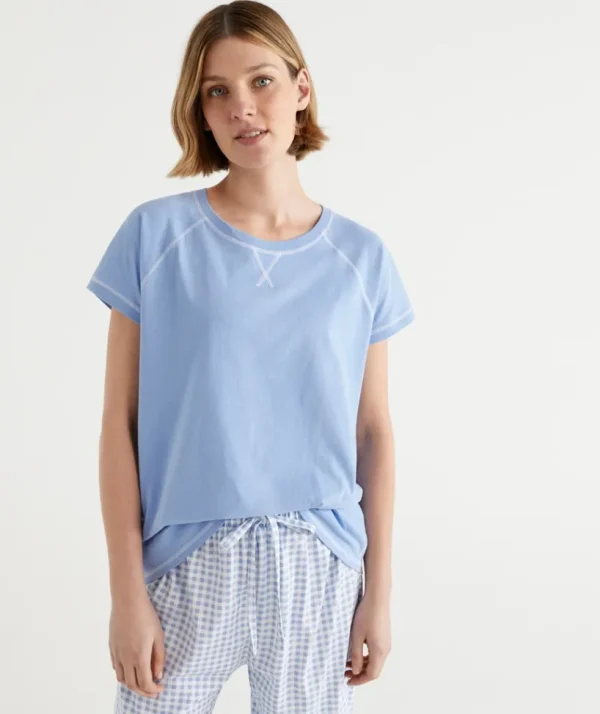 Sussan Australian Cotton Contrast Trim Pyjama Top-Women Pyjama Tops