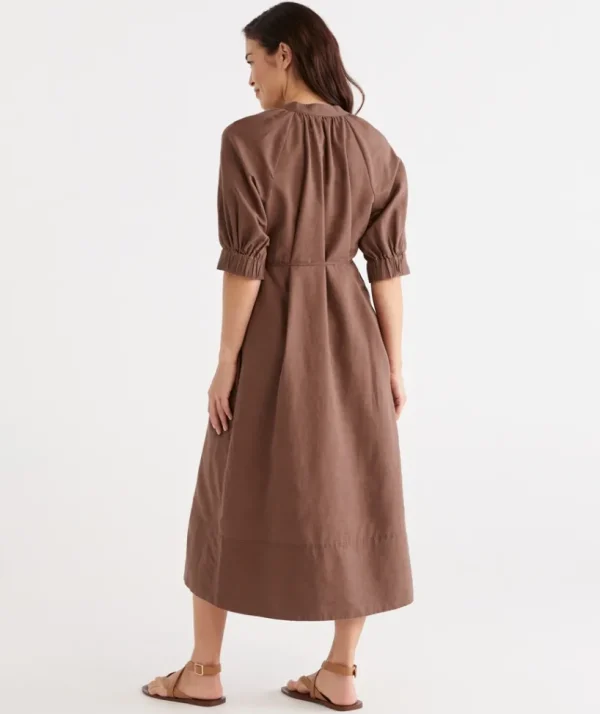 Sussan Belted Midi Dress-Women Dresses