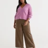 Sussan Check Wide Leg Pant-Women Pants