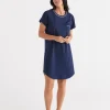 Sussan Contrast Trim T-Shirt Nightie-Women Nighties