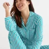 Sussan Cotton Stripe Pyjama Set-Women Pyjama Sets