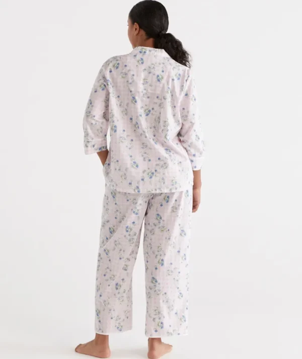 Sussan Ditsy Gingham Pyjama Set-Women Pyjama Sets