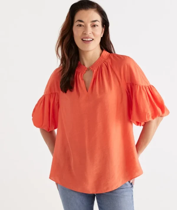 Sussan Drape Neck Top-Women Shirts