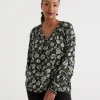 Sussan Etched Petal Top-Women Shirts