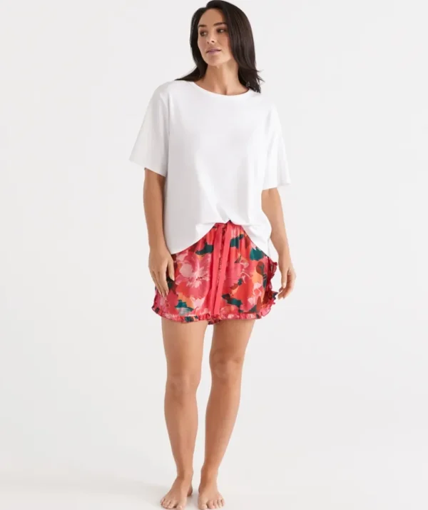 Sussan Floral Bloom Boxer Shorts-Women Pyjama Bottoms