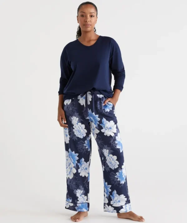 Sussan Floral Print Twill Pant-Women Pyjama Bottoms