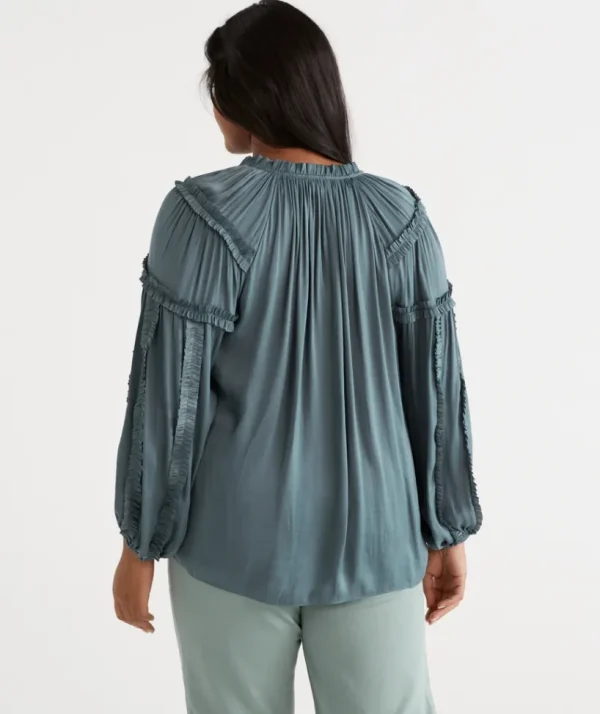 Sussan Frill Sleeve Top-Women Shirts