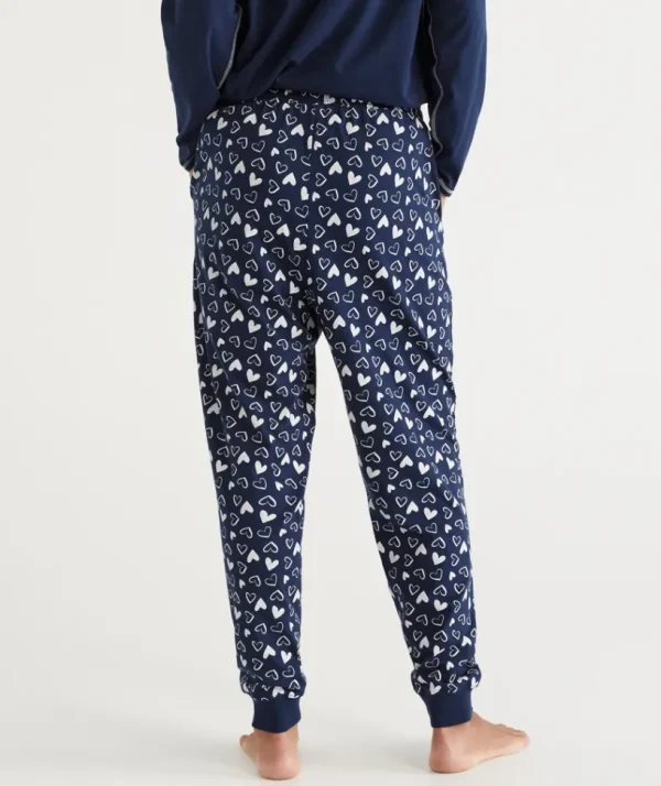 Sussan Heart Print Australian Cotton Knit Pyjama Pant-Women Pyjama Bottoms