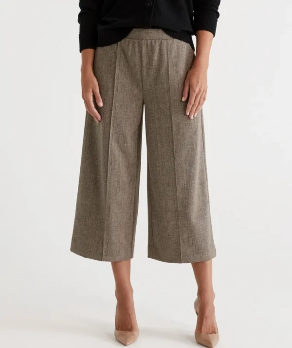 Sussan Herringbone Culotte-Women Pants