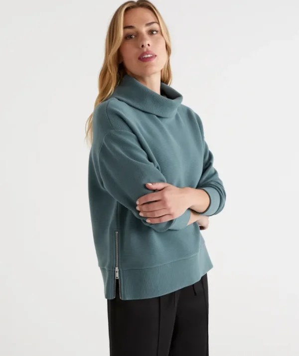 Sussan High Neck Sweater-Women Tops