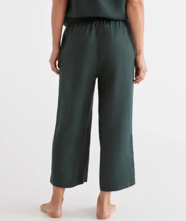 Sussan Linen ¾ Wide Leg Lounge Pant-Women Lounge