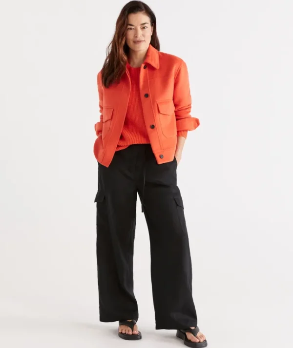Sussan Linen Cargo Pant-Women Pants