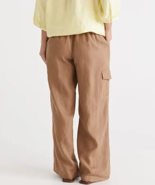 Sussan Linen Cargo Pant-Women Pants