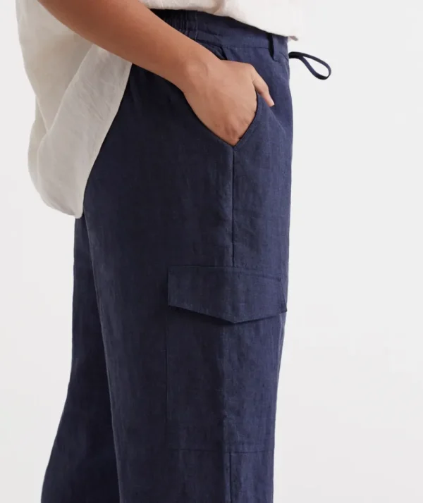 Sussan Linen Cargo Pant-Women Pants