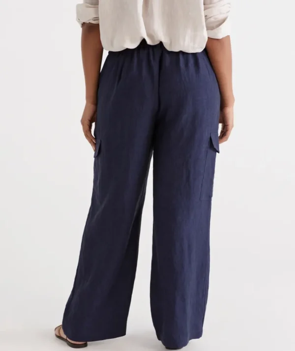 Sussan Linen Cargo Pant-Women Pants