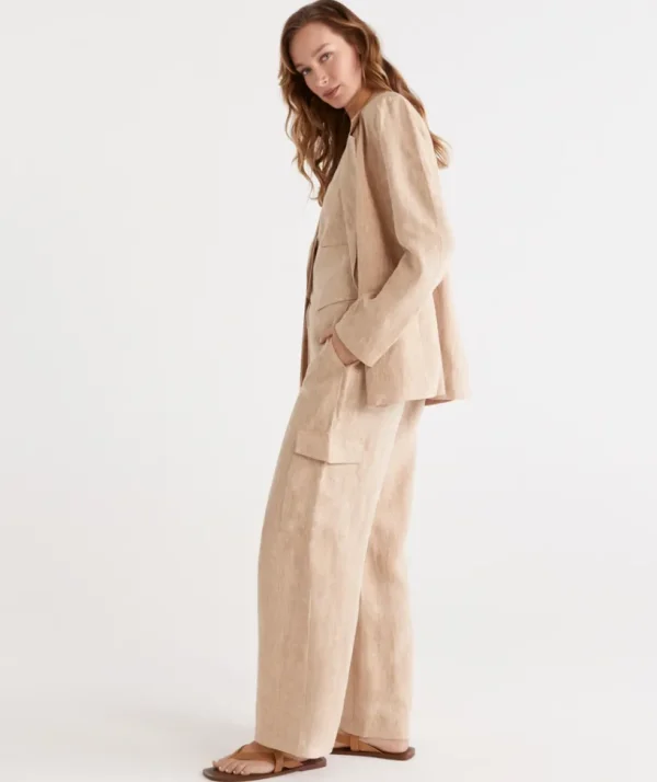Sussan Linen Cargo Pant-Women Pants