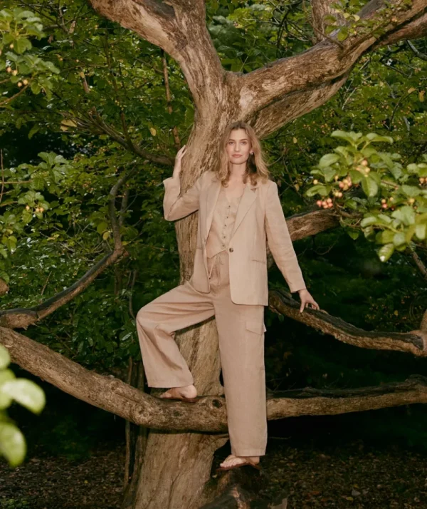 Sussan Linen Cargo Pant-Women Pants