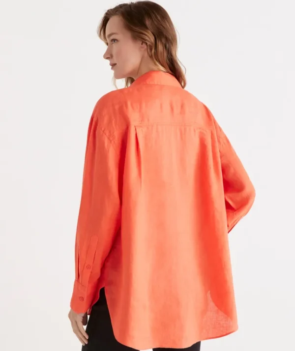 Sussan Linen Everyday Shirt-Women Shirts