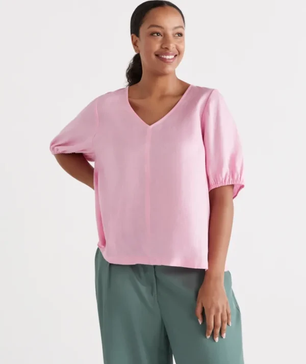 Sussan Linen Midsummer Tee-Women Shirts