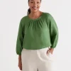 Sussan Linen Picnic Tee-Women Shirts