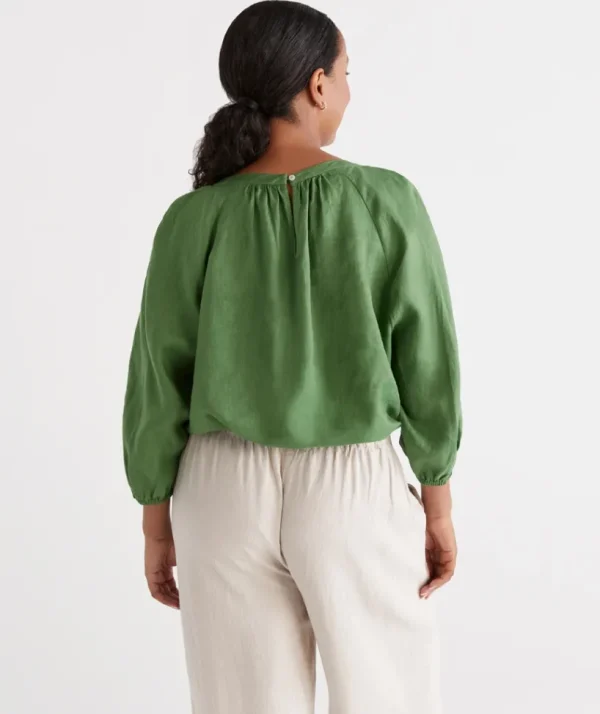 Sussan Linen Picnic Tee-Women Shirts