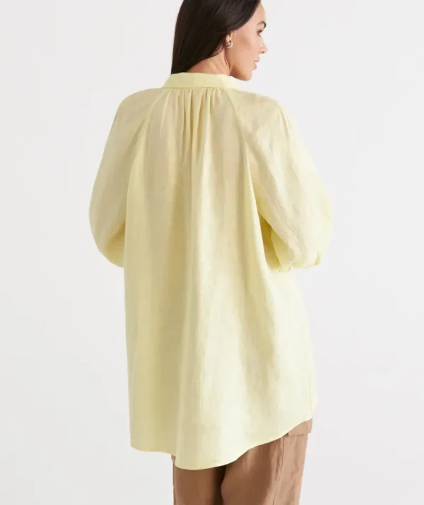 Sussan Linen Raglan Shirt-Women Shirts