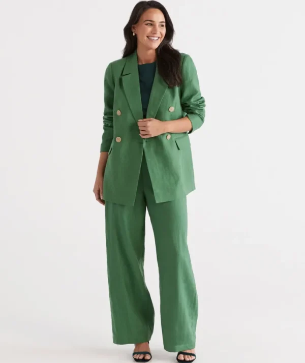 Sussan Linen Wide Leg Pant-Women Pants