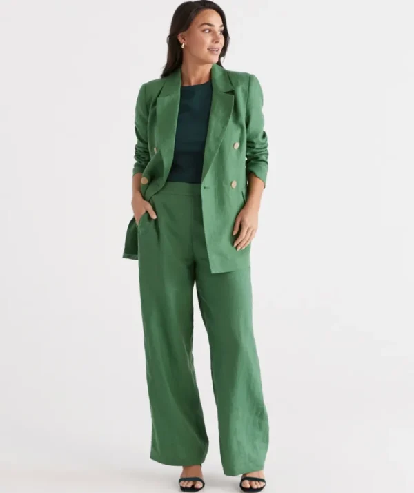 Sussan Linen Wide Leg Pant-Women Pants