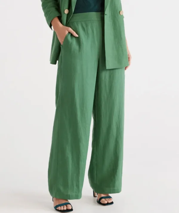Sussan Linen Wide Leg Pant-Women Pants