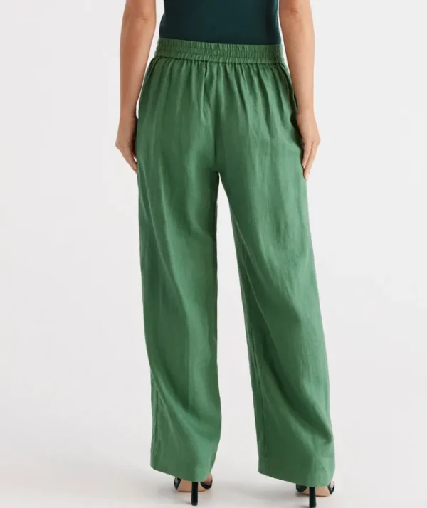 Sussan Linen Wide Leg Pant-Women Pants