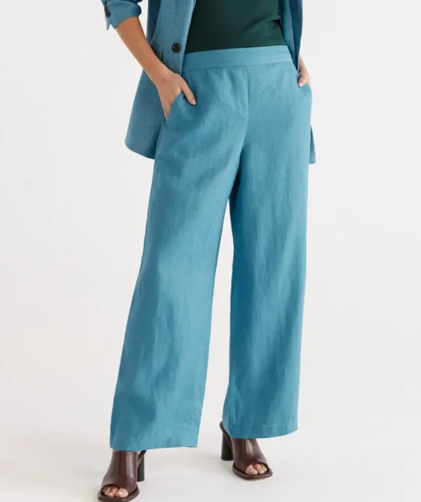 Sussan Linen Wide Leg Pant-Women Pants