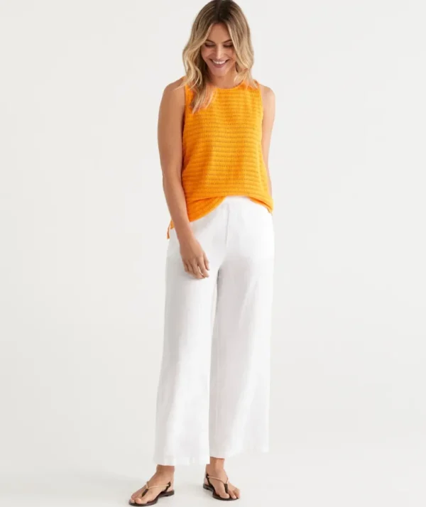 Sussan Linen Wide Leg Pant-Women Pants
