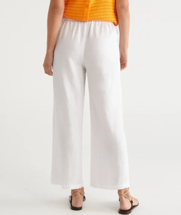 Sussan Linen Wide Leg Pant-Women Pants