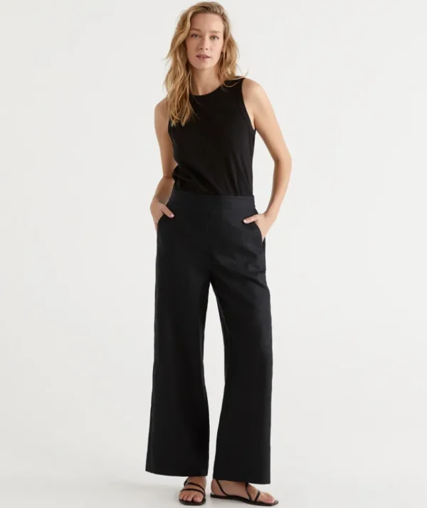 Sussan Linen Wide Leg Pant-Women Pants