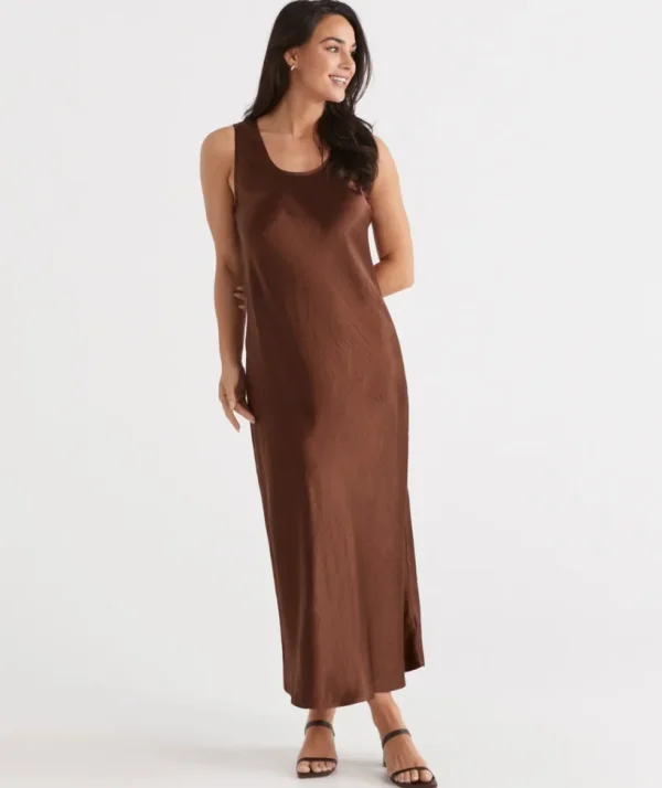 Sussan Long Slip Dress-Women Dresses