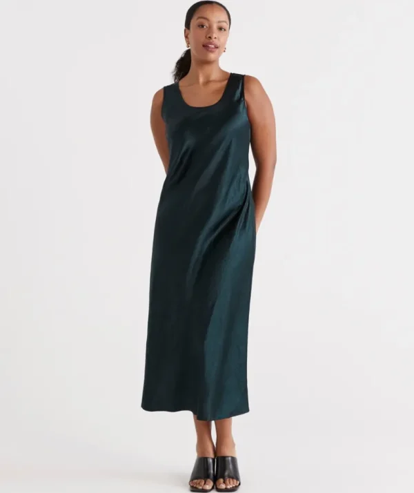 Sussan Long Slip Dress-Women Dresses