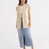 Sussan Longline Vest-Women Jackets & Coats