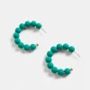 Sussan Matte Beaded Hoop Earring-Women Jewellery