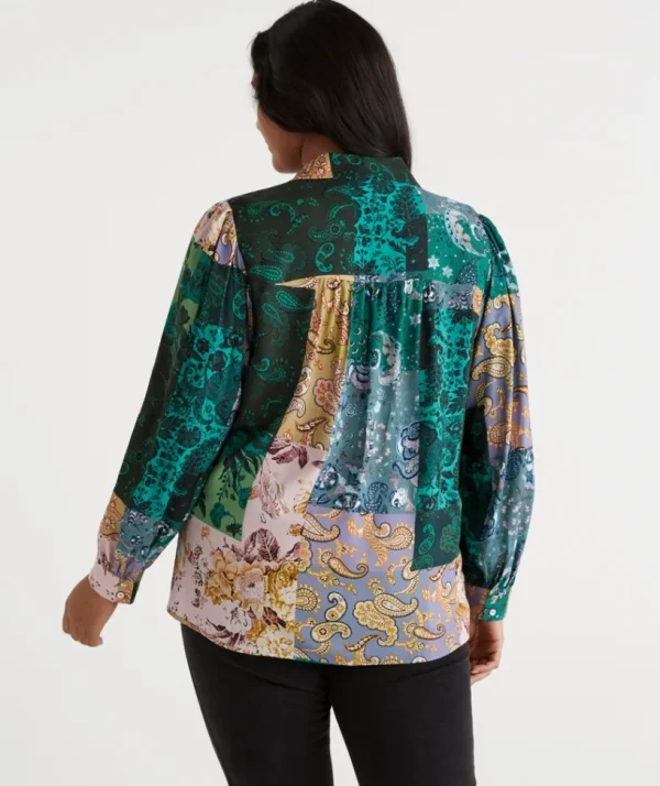 Sussan Mineral Patchwork Shirt-Women Shirts