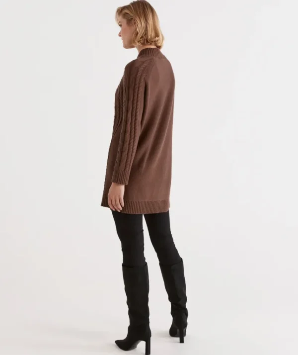 Sussan Mock Cable Tunic-Women Knitwear