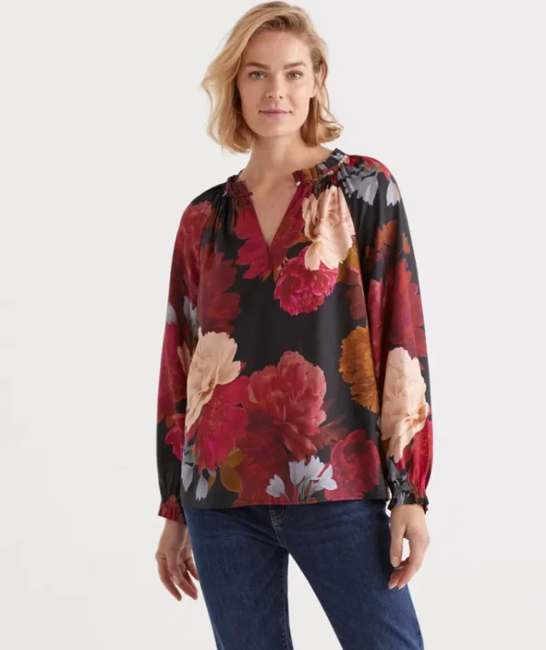 Sussan Modern Rose Top-Women Shirts