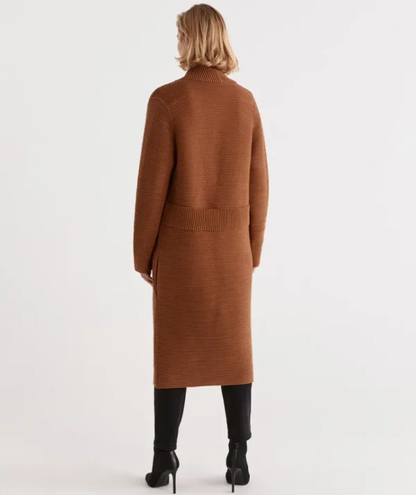 Sussan Ottoman Stitch Coatigan-Women Knitwear