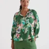 Sussan Pastel Floral Blouse-Women Shirts