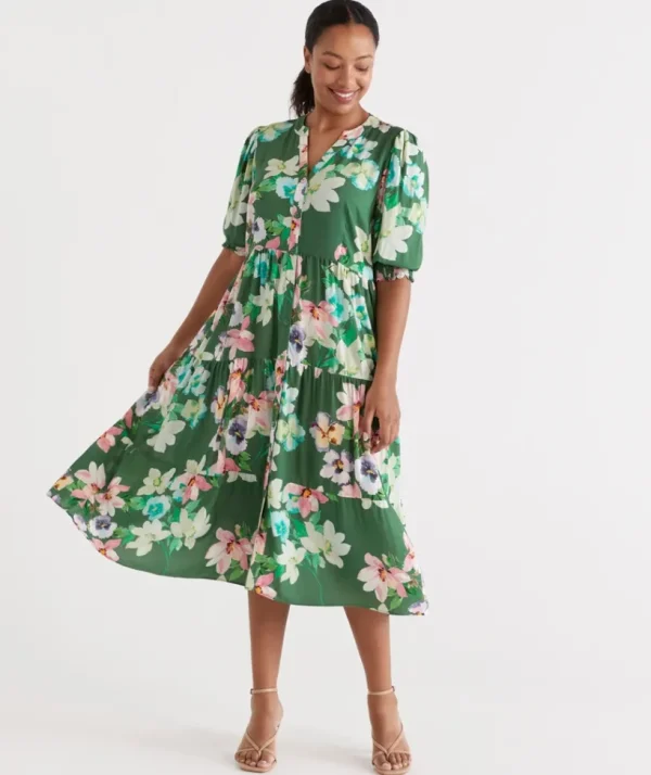 Sussan Pastel Floral Dress-Women Dresses