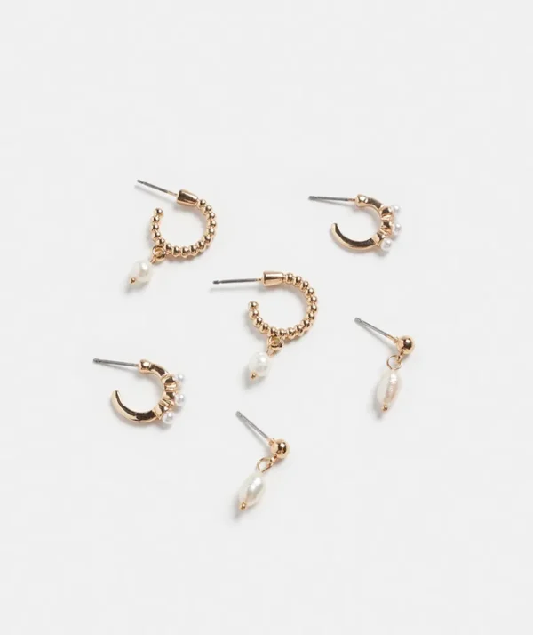 Sussan Pearl 3 Piece Earring Set-Women Jewellery