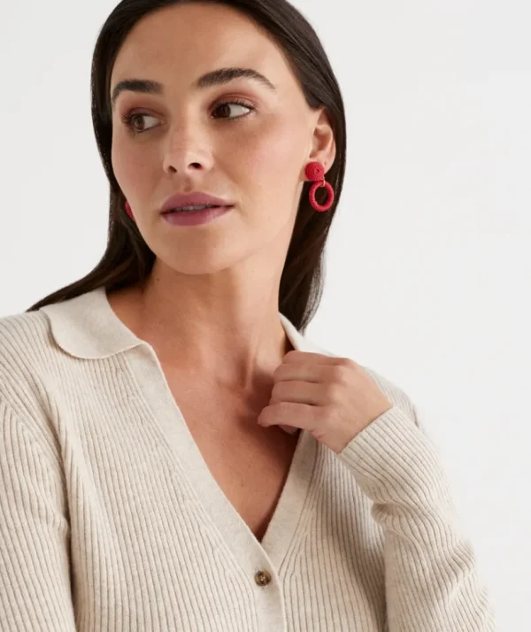 Sussan Pink Drop Earrings-Women Jewellery